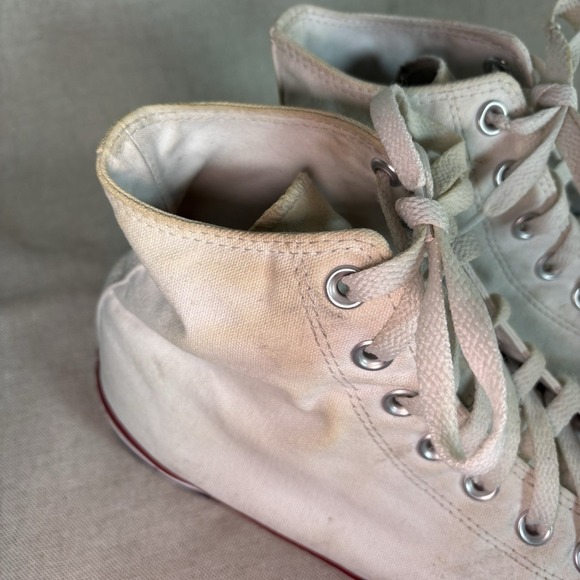 Converse Chuck Taylor High Top Shoes Men's Size 9.5 Women's 11.5 White Canvas - Picture 4 of 8